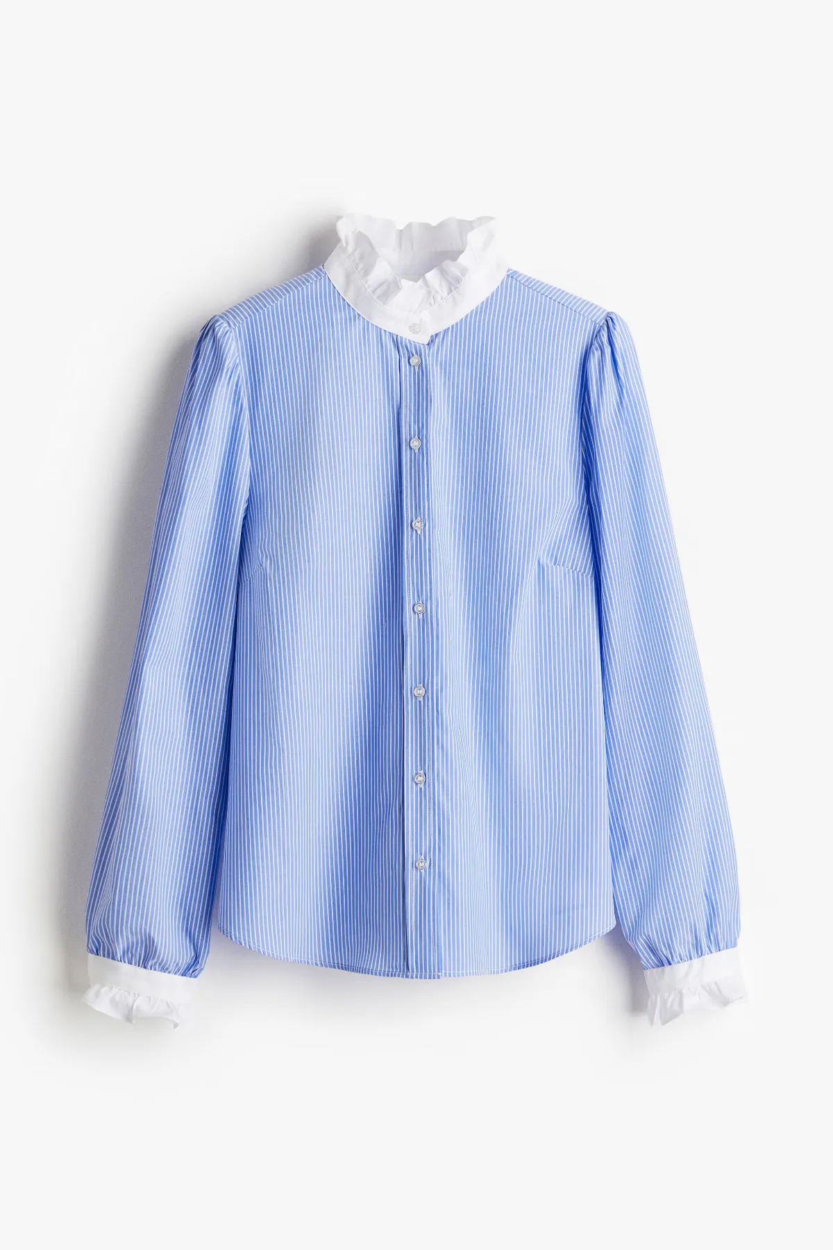 Blouse with Ruffled Collar by H&M