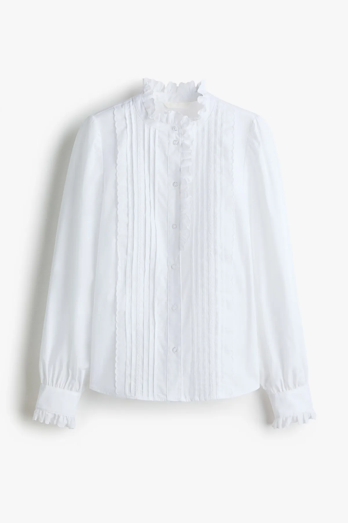 Pintucked Cotton Blouse by H&M