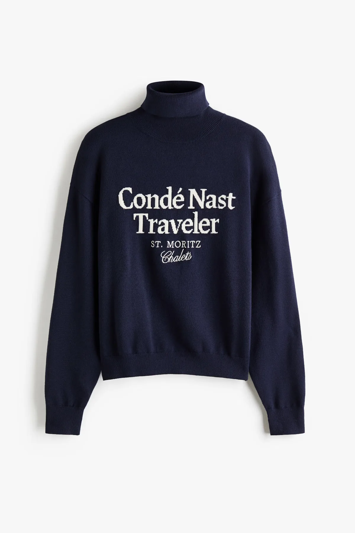 Motif-Detail Turtleneck Sweater by H&M