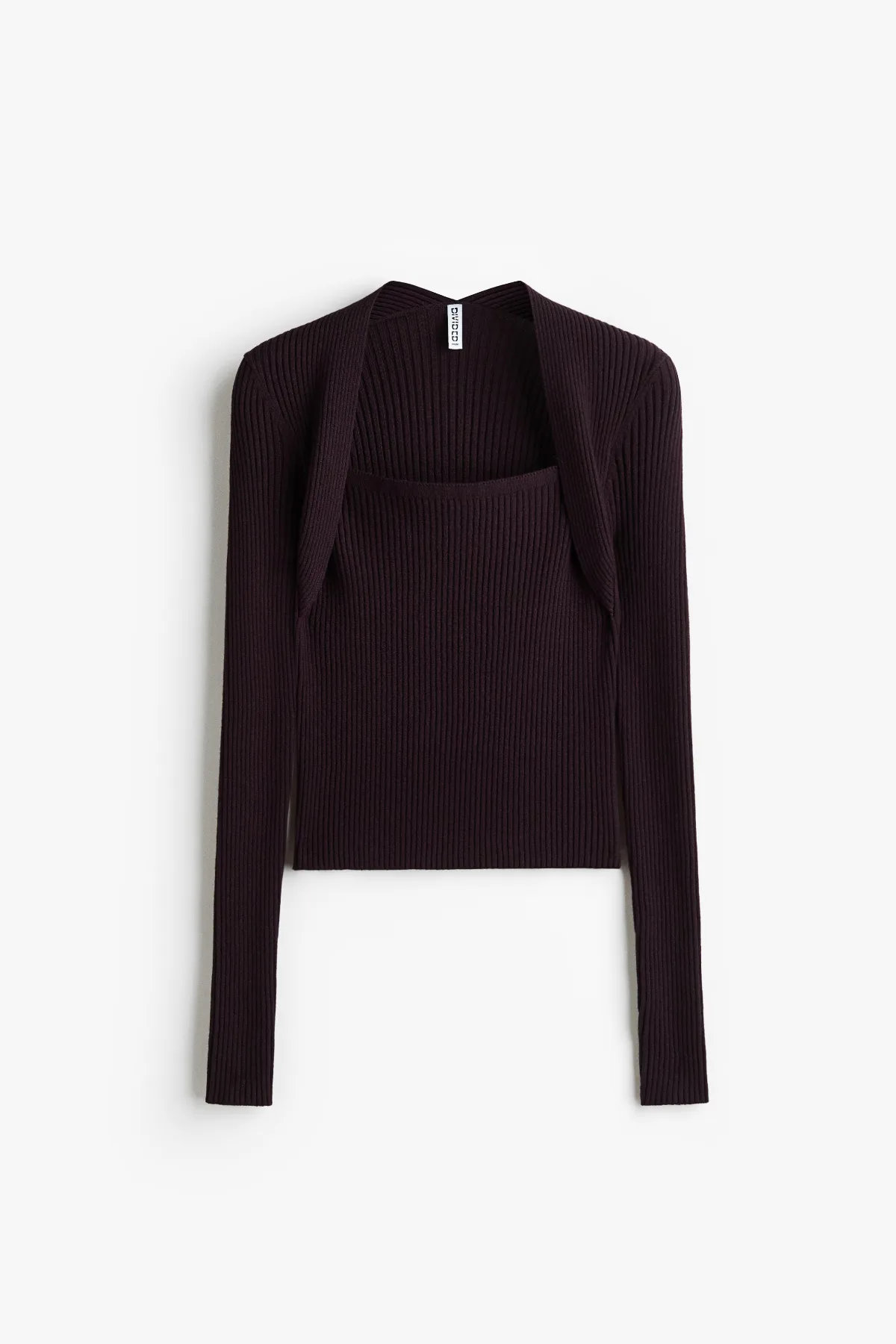 Bolero-Look Rib-Knit Top by H&M