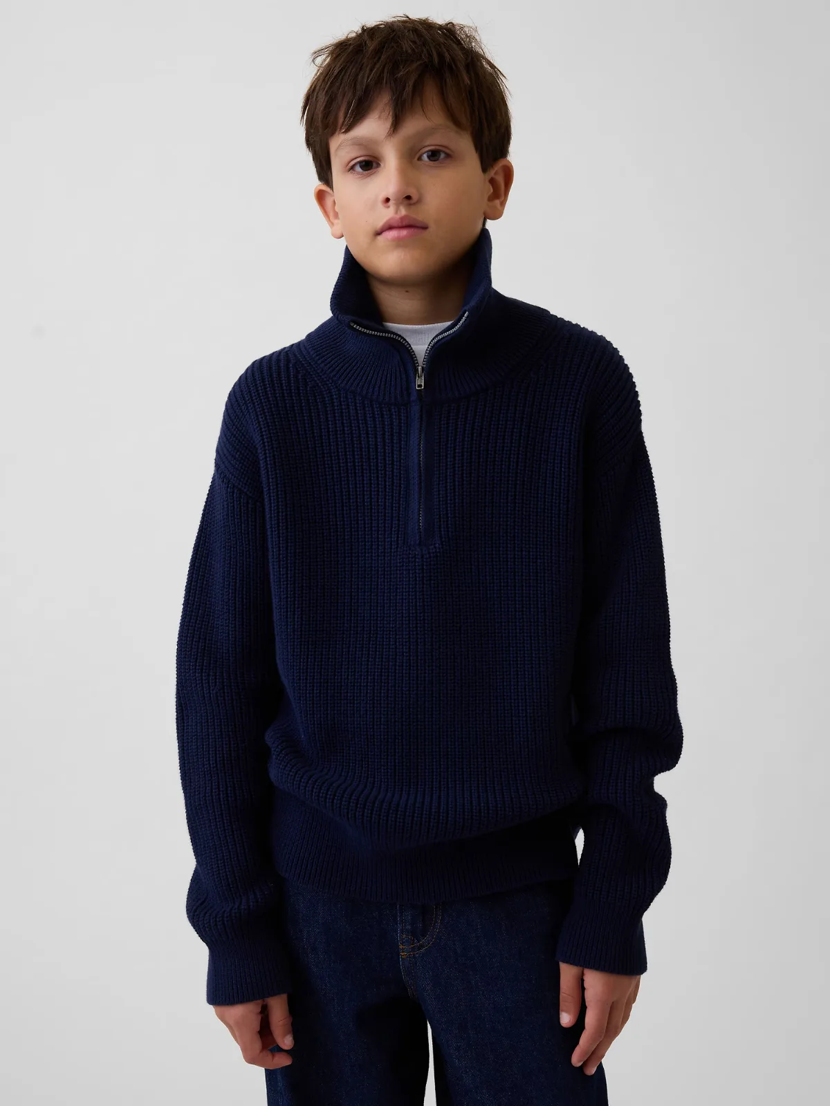 100% Cotton Half-Zip Sweater by Gap