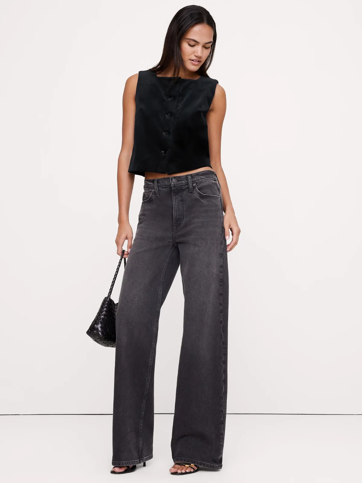 Velvet Button-Front Tank by Banana Republic