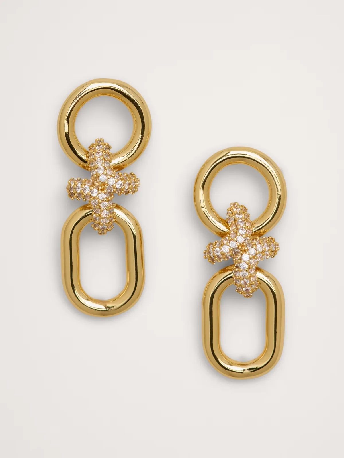 Pav Link Earrings by Banana Republic
