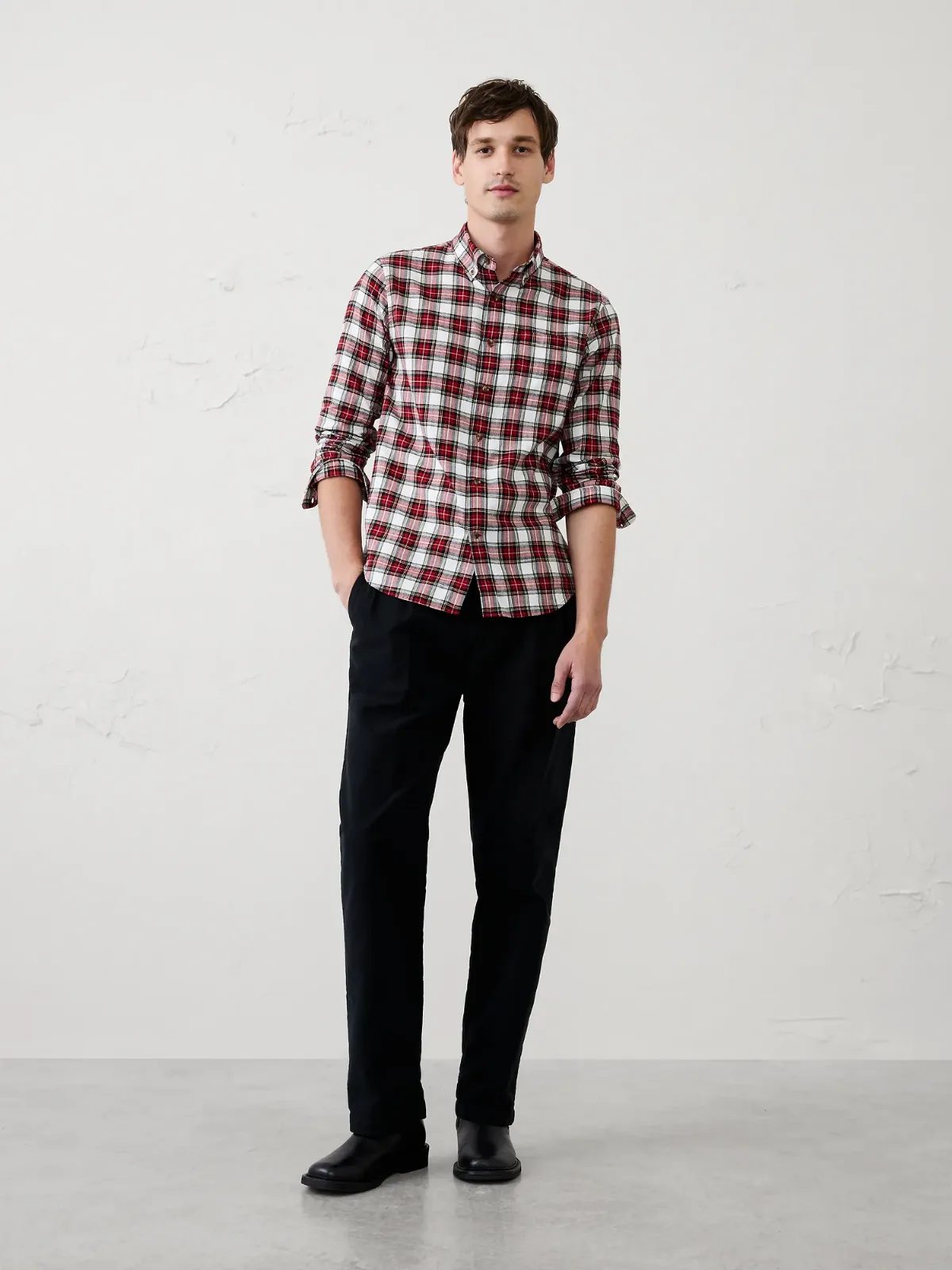 Slim-Fit Lightweight Flannel Shirt by Banana Republic