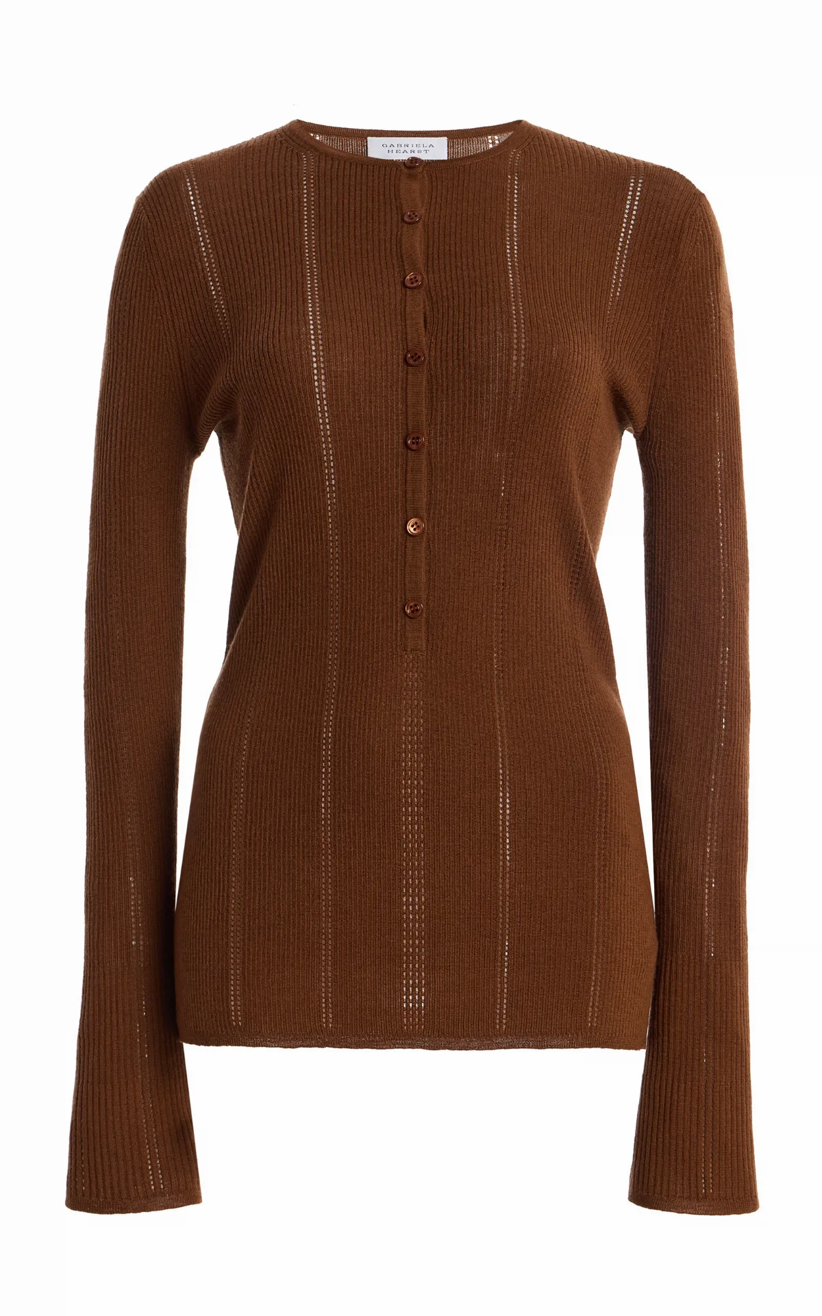 Olea Wool Henley Top by Gabriela Hearst