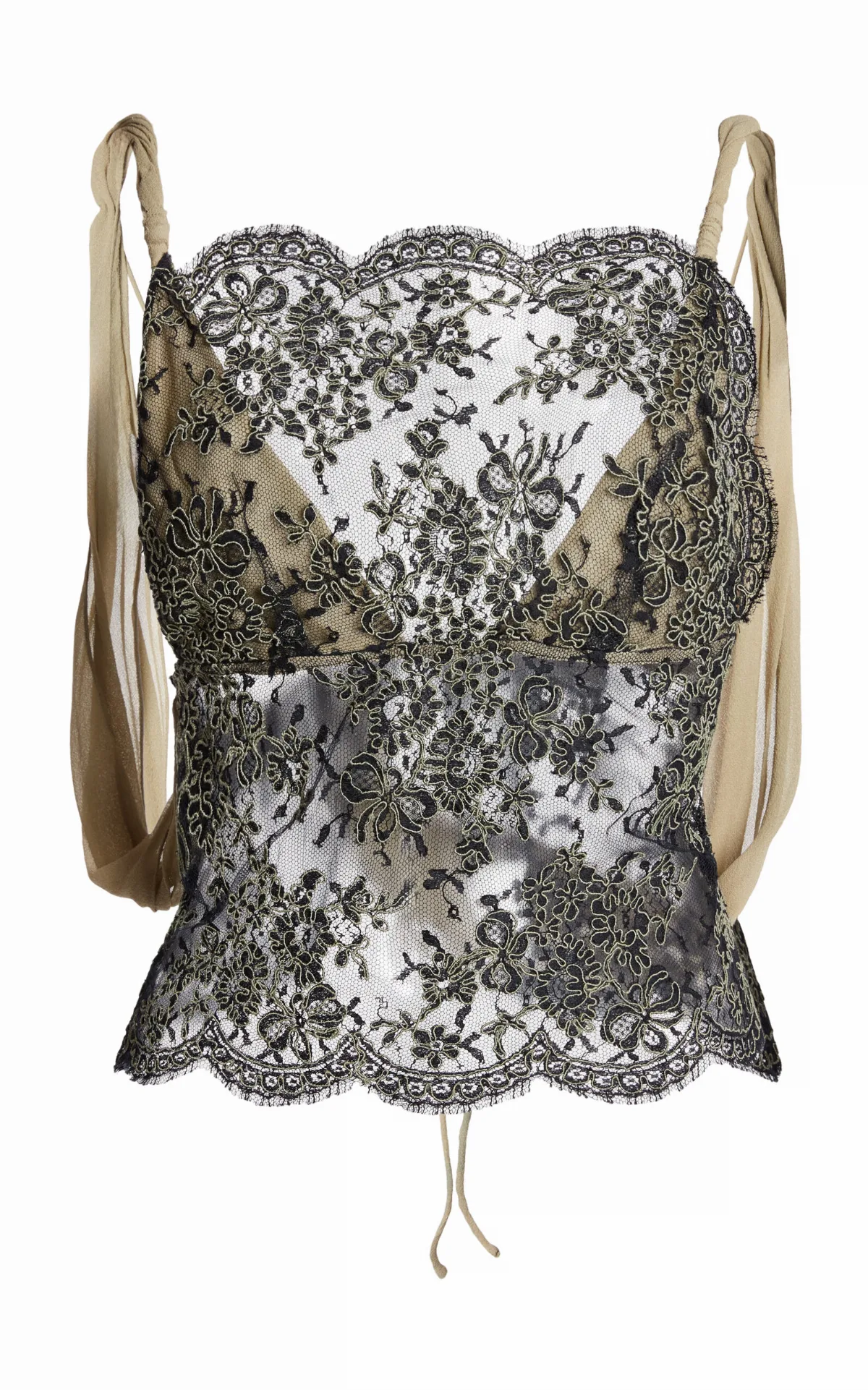 Aluna Draped Lace Top by Christopher Esber