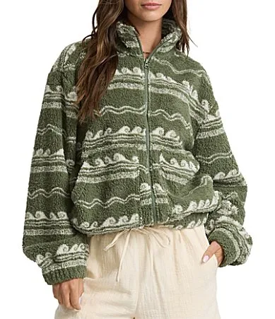 First Light Printed Faux-Sherpa Jacket by Billabong