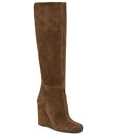Hira Suede Tall Wedge Boots by Dolce Vita