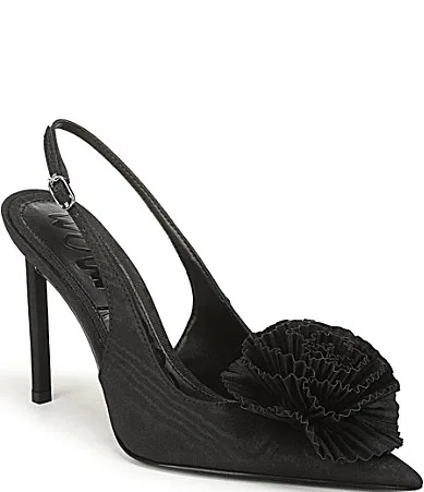 Tegan Flore Moire Pointed Toe Slingback Pumps by Sam Edelman