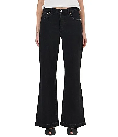 Jane Mid Rise Wide A-Line Leg Denim Jeans by Rolla's
