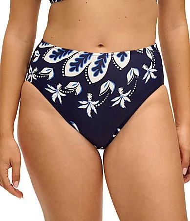 Playa Azul Floral Print High Waist Swim Bottom by Fantasie