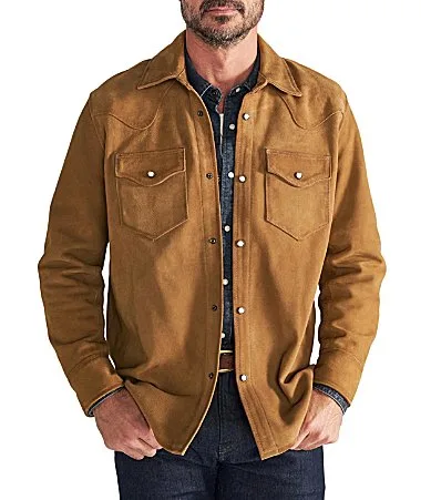 Roughout Shack Overshirt Camel Jacket by Tecovas