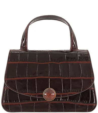 Flora Mini Top Handle Croc Crossbody Bag by Vince