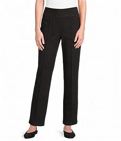 Woven Pintuck Ankle Pull-On Pants by Ali Miles