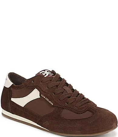 Camillia Nylon and Suede Lace Up Sneakers by Sam Edelman