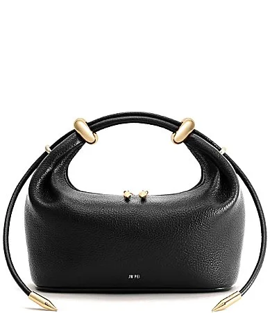 Ellie Vegan Leather Metal Ring Embellished Top Handle Bag by Jw Pei