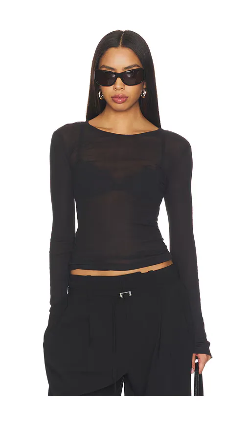 Crew Neck Long Sleeve Tee by Wao