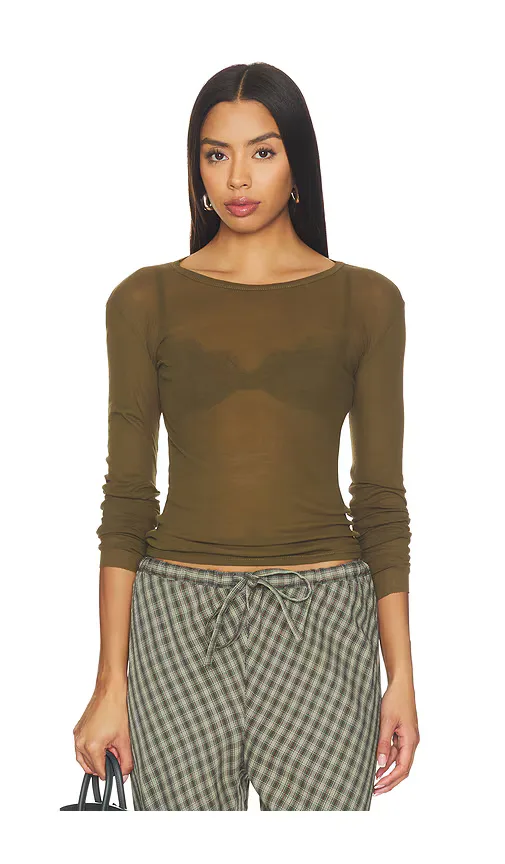 Crew Neck Long Sleeve Tee by Wao
