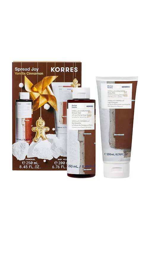 Vanilla Cinnamon Shower Gel & Body Milk Set by Korres