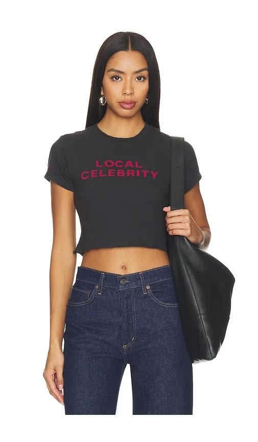 Cropped 60s Slim Tee Local Celeb by Re/Done