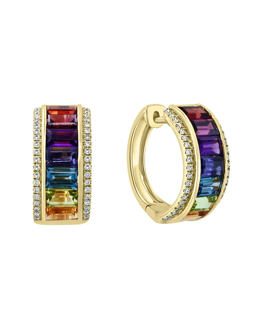 14K 5.23 ct. tw. Diamond & Gemstone Earrings by Effy Fine Jewelry