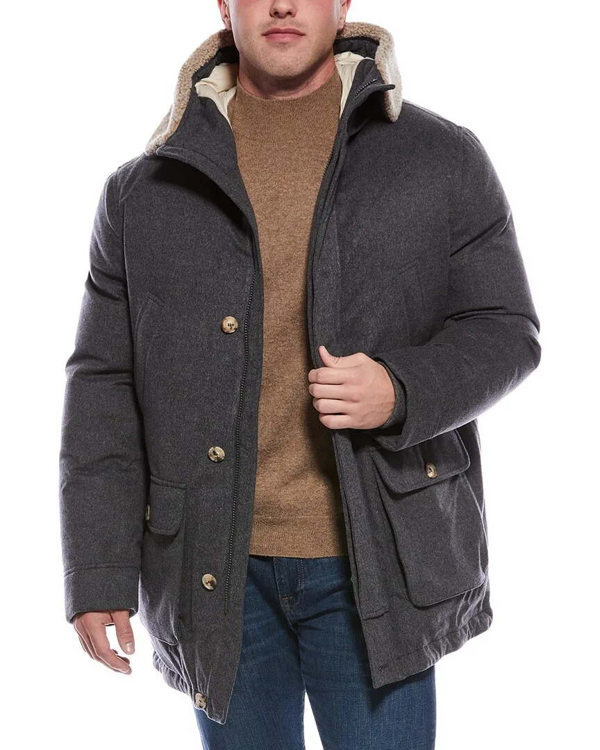 Wool Down Coat by Brunello Cucinelli
