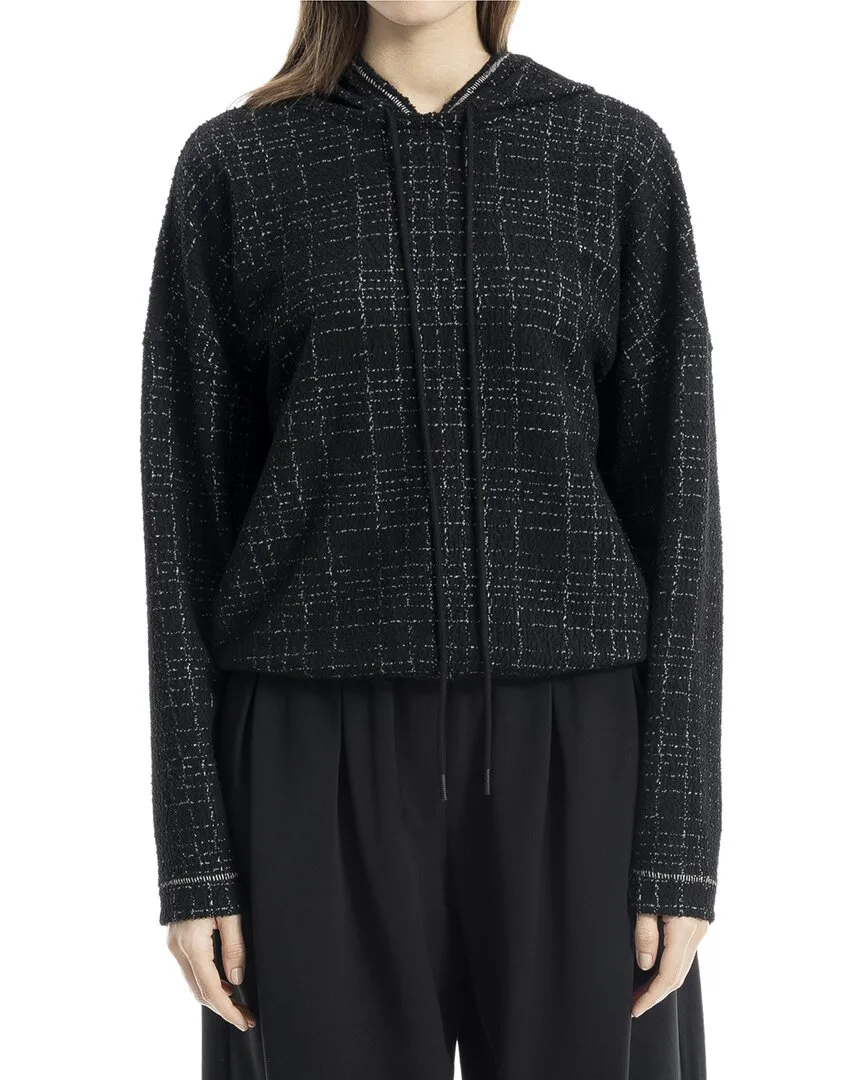 Knit Jacquard Hoodie by Max Studio