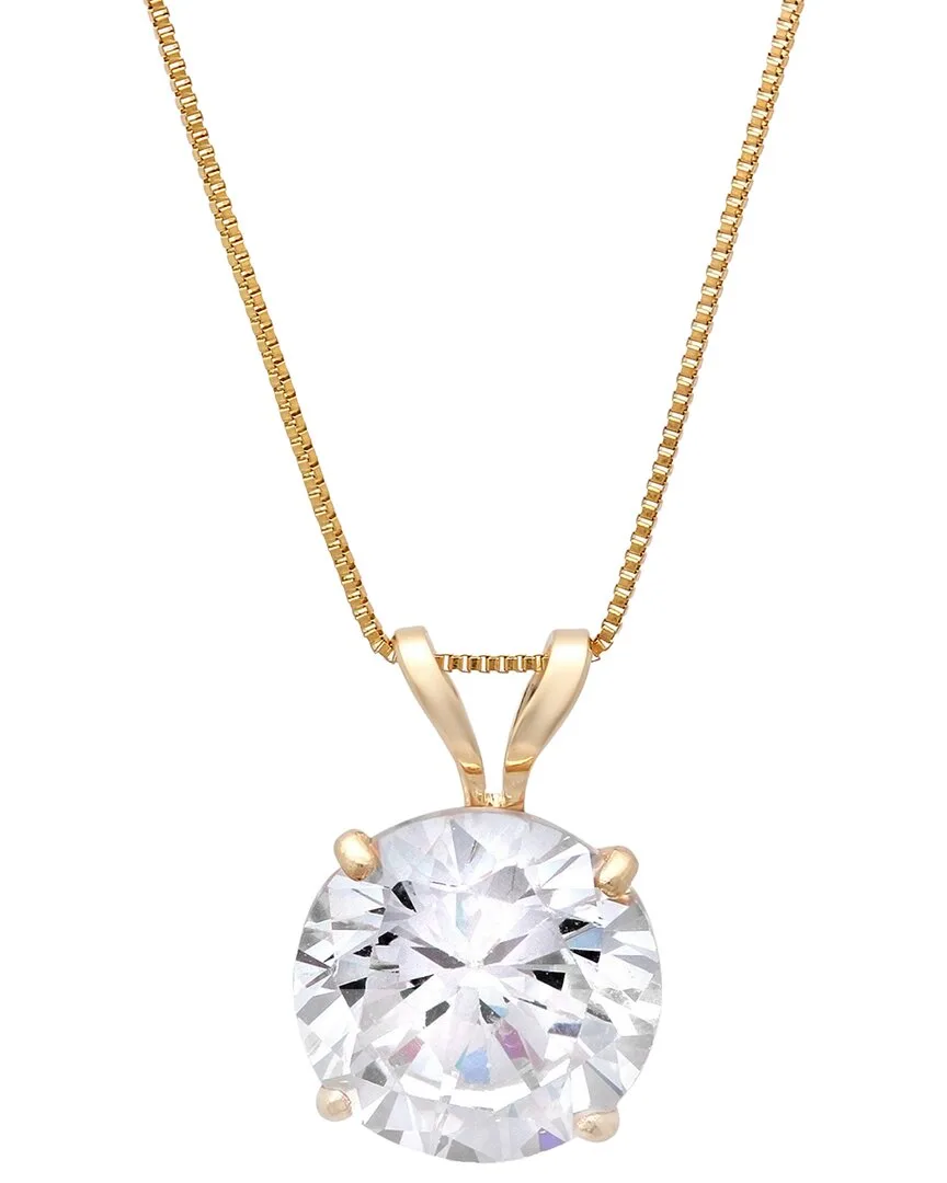 14K Cz Pendant Necklace by Maxcolor