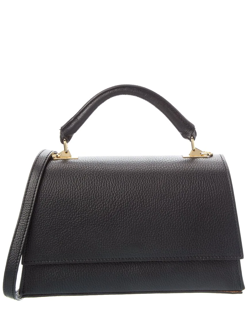 Leather Top Handle Bag by Italian Leather