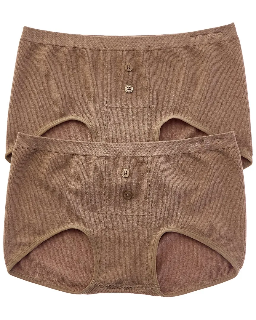 Set of 2 Seamless Micro Rib Boyshort by Bamboo