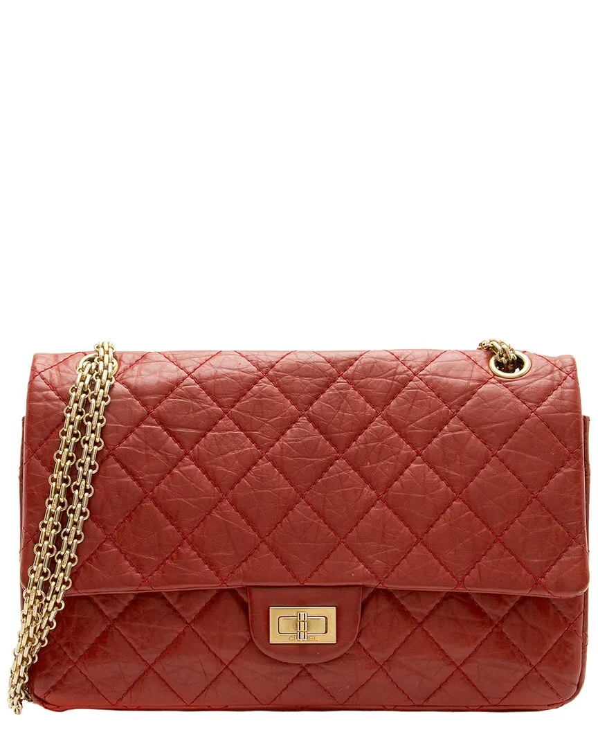 Red Quilted Aged Calfskin Reissue 226 Double Flap Bag (authentic Pre-Loved) by CHANEL