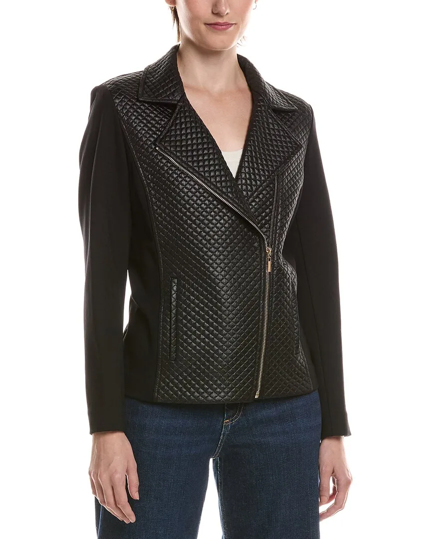 Combo Asymmetrical Moto Jacket by Anne Klein