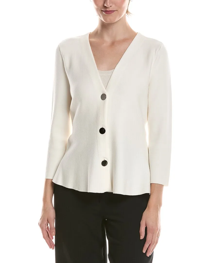 V-Neck Peplum Jacket by Anne Klein