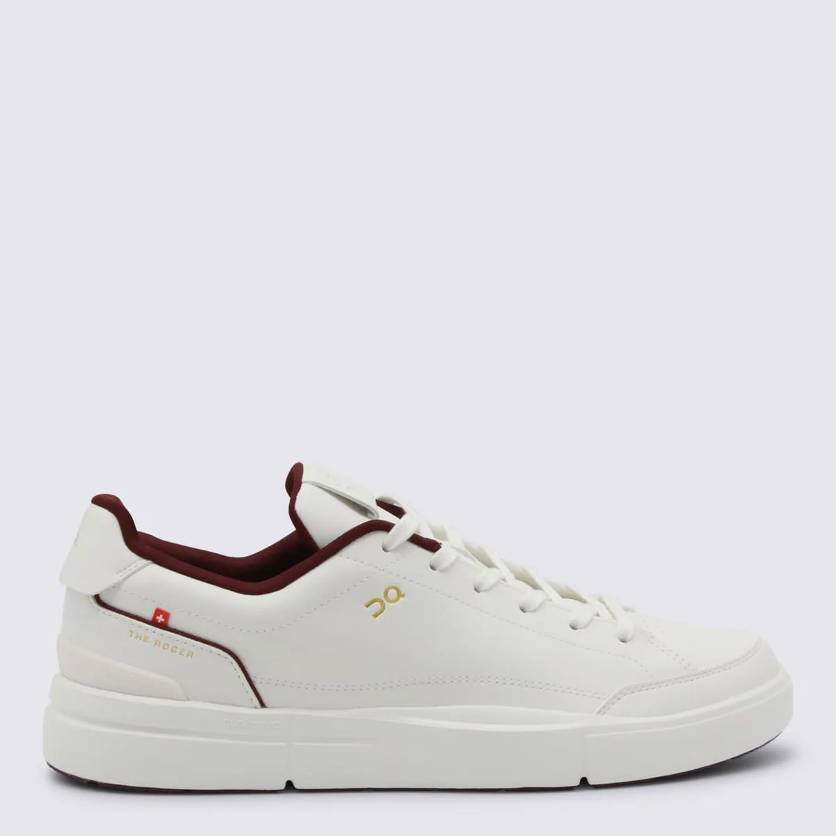 Ivory And Maroon The Roger Sneakers by ON