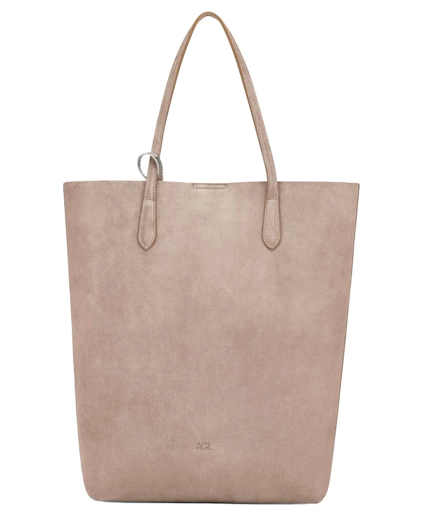 Puffy Canvas & Leather Tote by Agl