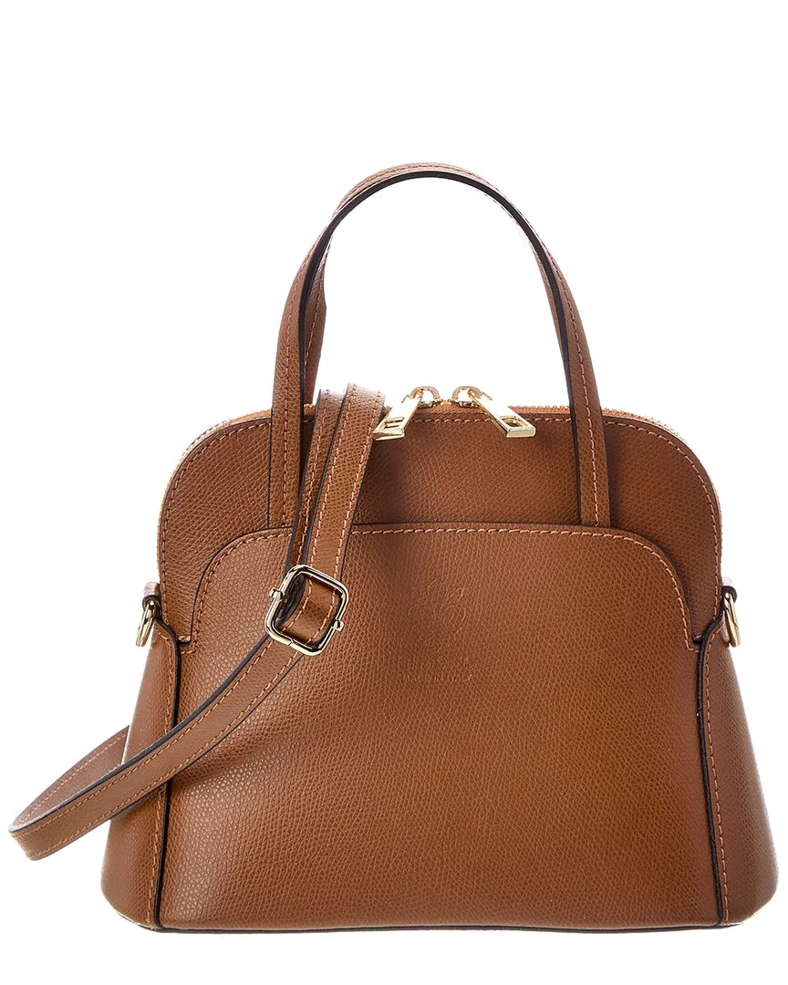 Serena Leather Top Handle Bag by Italian Leather