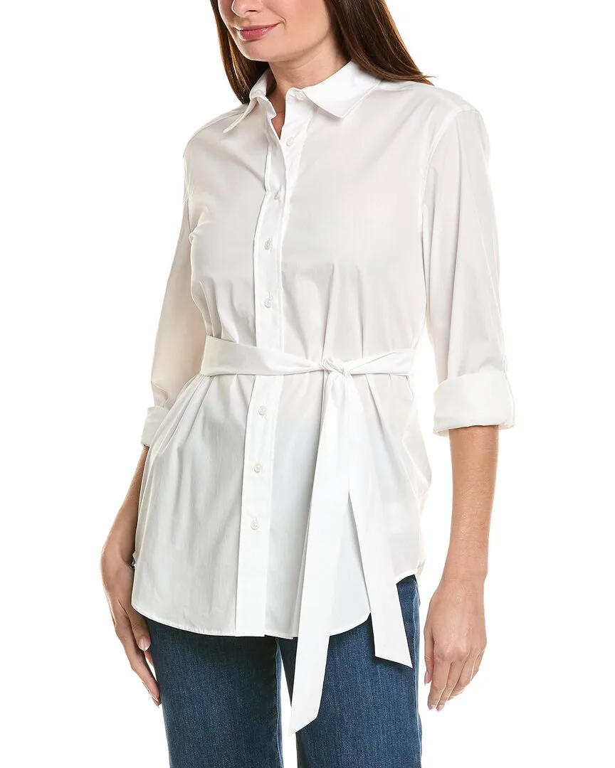 Belted Roll Sleeve Tunic by Jones New York