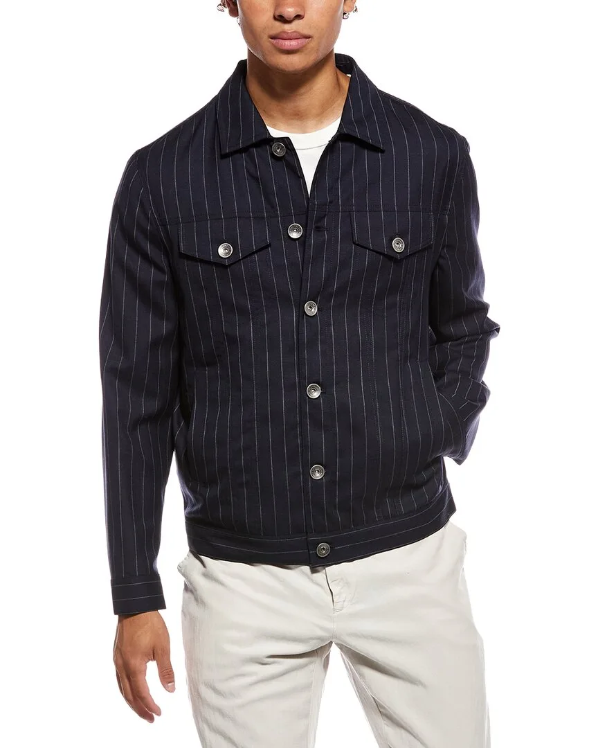 Wool Shirt Jacket by Brunello Cucinelli