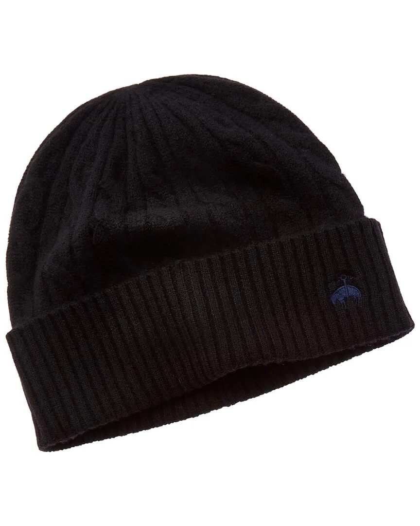 Wool & Cashmere-Blend Cable Hat by Brooks Brothers