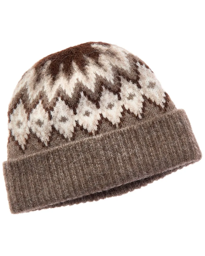 Cozy Fairisle Alpaca & Wool-Blend Beanie by Brooks Brothers