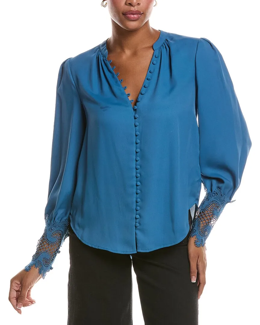 Ava Lace Cuff Blouse by L'AGENCE