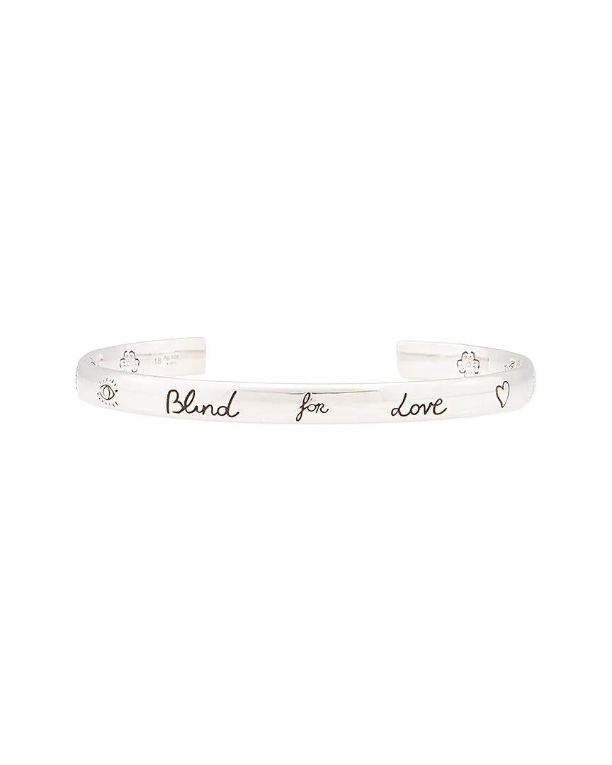 Silver Blind for Love Cuff (authentic Pre-Loved) by Gucci