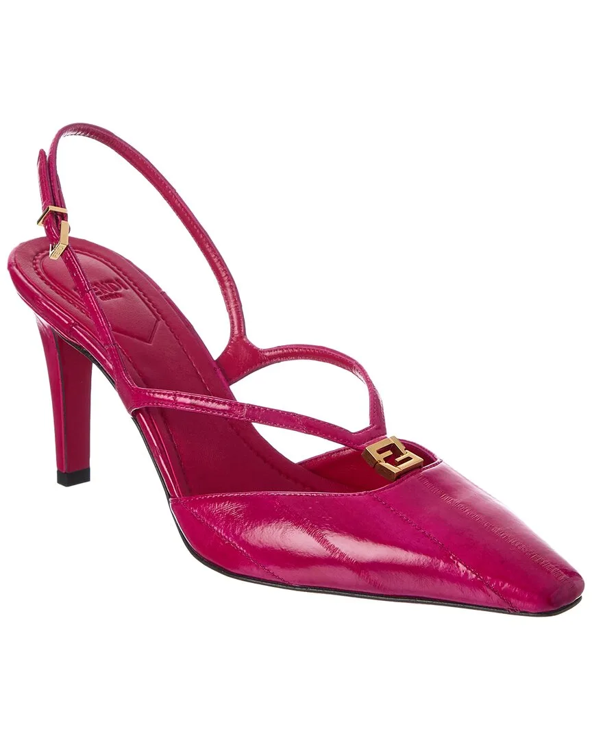 Ffold Leather Slingback Pump by FENDI