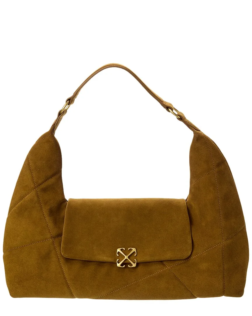 Jitney Patchwork Suede Shoulder Bag by Off-White