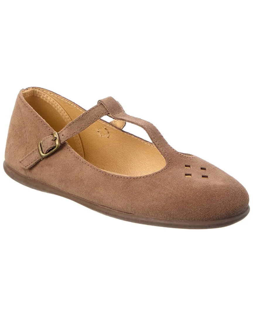 Suede T-Bar Flat by Elephantito