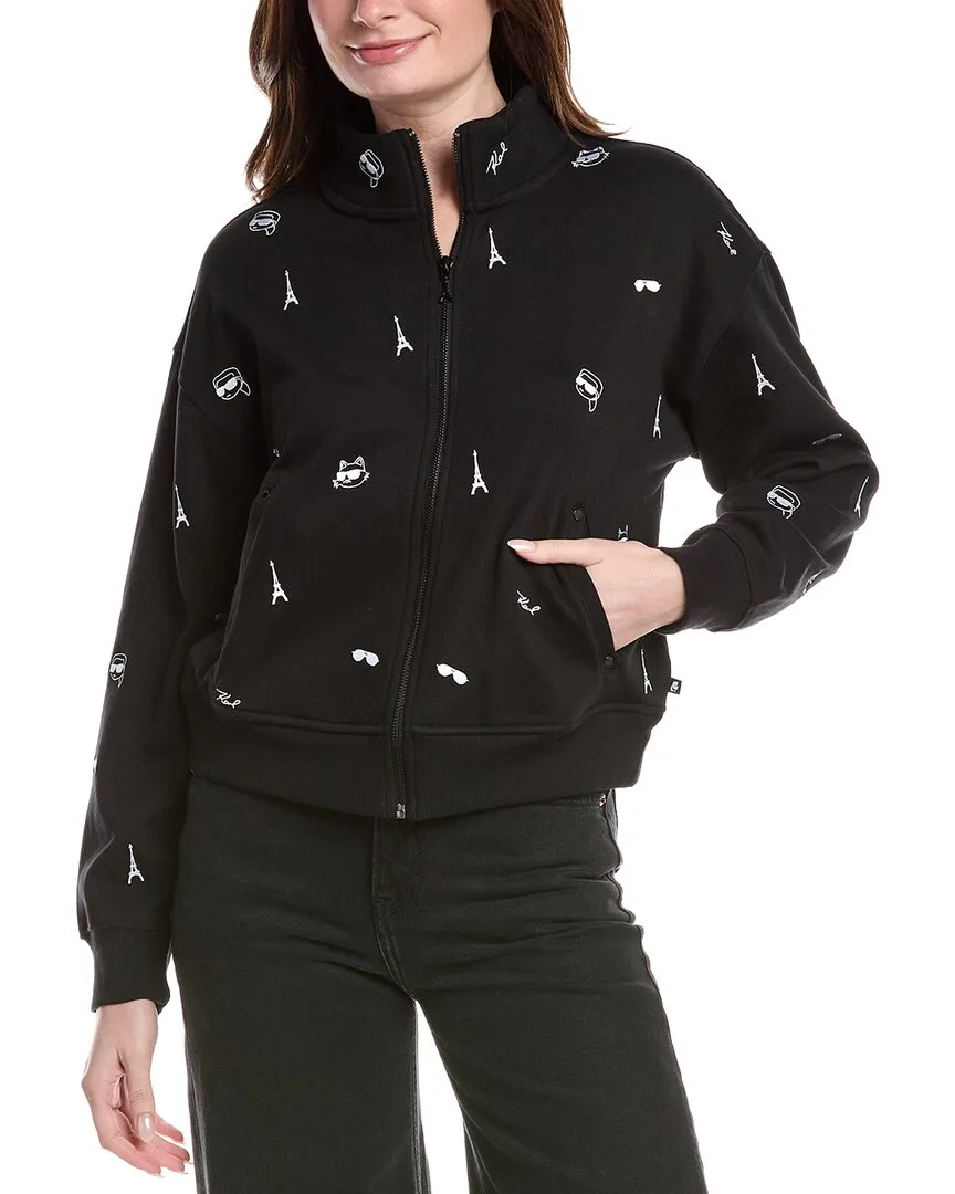 Mini Emojis Zip-Up Jacket by Karl Lagerfeld