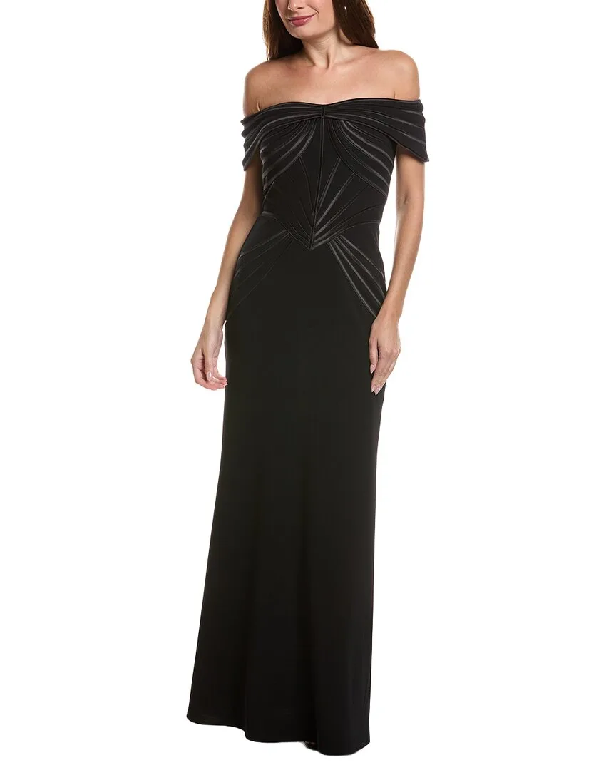 Short Sleeve Solid Maxi Dress by Tadashi