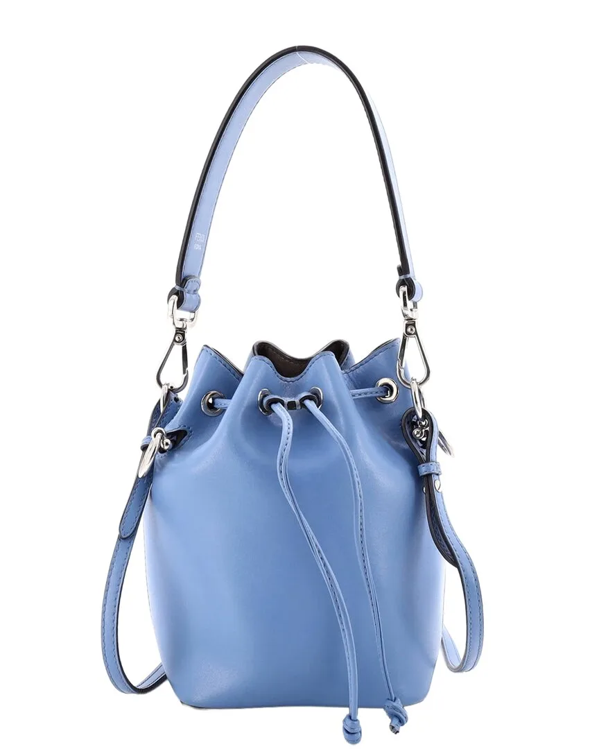 Blue Leather Mon Tresor Bucket Bag Mini (authentic Pre-Loved) by FENDI