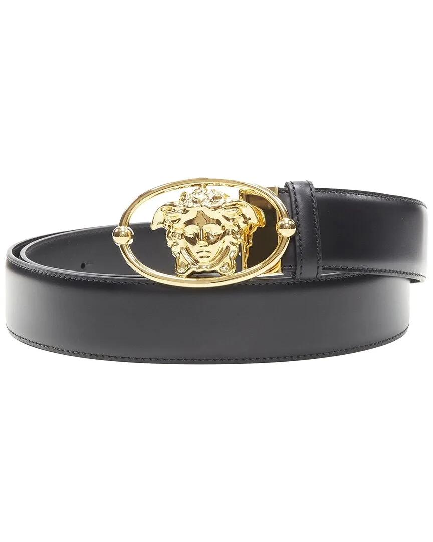 La Medusa Insignia Leather Belt (authentic Pre-Loved) by Versace