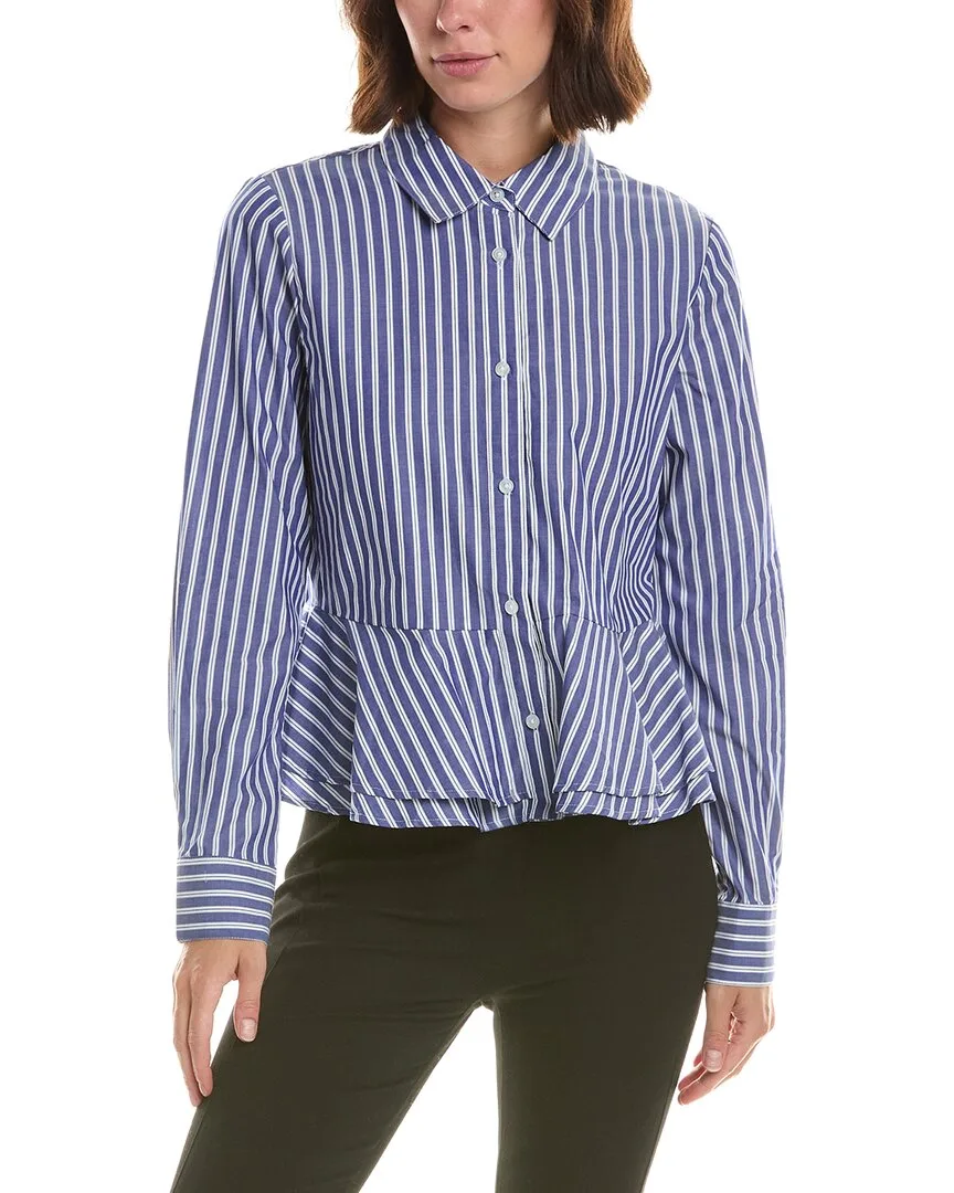 Stripe Peplum Top by French Connection